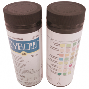 CYBOW 8A [ZAF-130-8] - Urinsticka för mätning av U-Blod, U-Ketoner, U-pH, U-Glukos, U-Protein, U-Nitrit, U-Leukocyter och U-Askorbinsyra